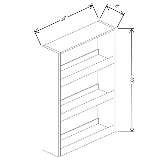 Fabuwood Allure Galaxy Frost 06"W Base Spice Pull {Fil/Cab Ordered Separately}