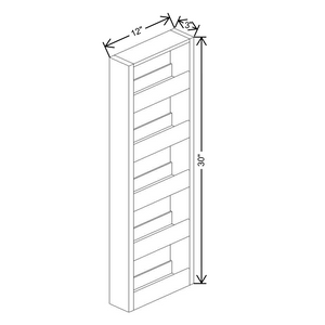 Fabuwood Allure Galaxy Frost 3"W X 30"H Spice Pull Out Wall {Fil/Cab Ordered Separately}