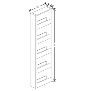 Fabuwood Allure Galaxy Frost 03"W X 36"H Spice Pull Out Wall {Fil/Cab Ordered Separately}