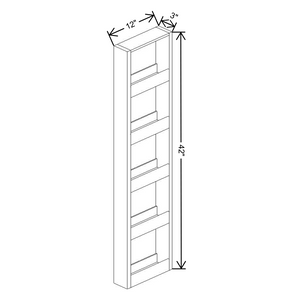 Fabuwood Allure Galaxy Frost 03"W X 42"H Spice Pull Out Wall {Fil/Cab Ordered Separately}