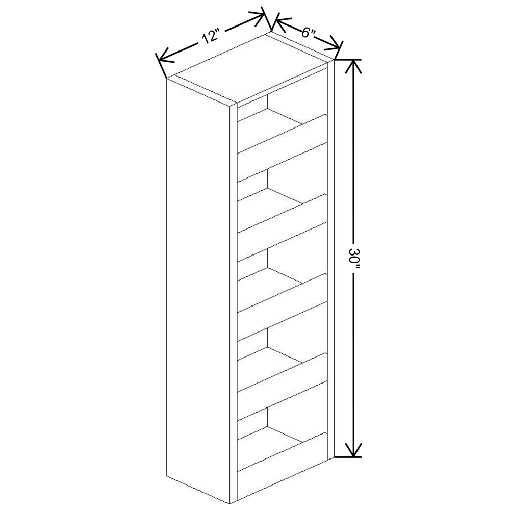 Fabuwood Allure Galaxy Frost 6"W X 30"H Spice Pull Out Wall {Fil/Cab Ordered Separately}