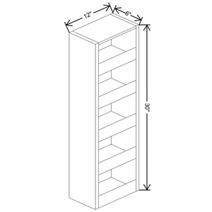 Fabuwood Allure Galaxy Frost 6"W X 30"H Spice Pull Out Wall {Fil/Cab Ordered Separately}