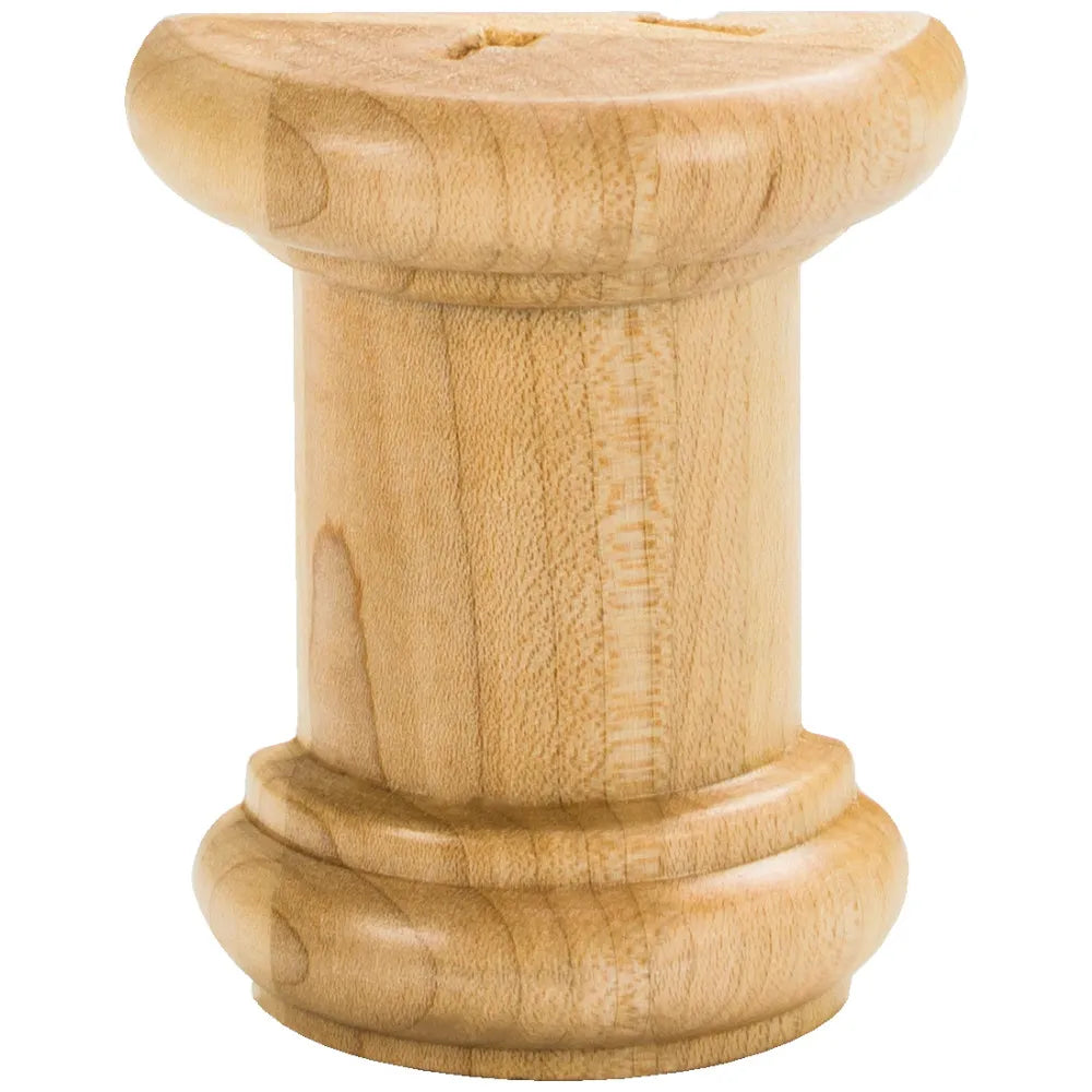 2-1/2" W x 1-1/4" D x 3" H Maple Half Round Spool