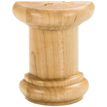 2-1/2" W x 1-1/4" D x 3" H Maple Half Round Spool