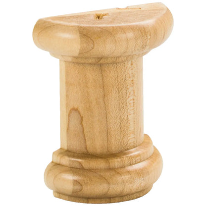 2-1/2" W x 1-1/4" D x 3" H Maple Half Round Spool