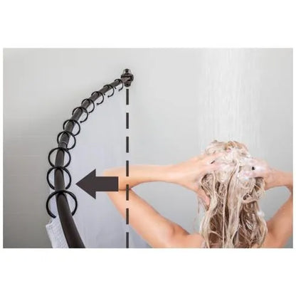 56"-72" Brushed Oil Rubbed Bronze Adjustable Curved Shower Curtain Rod - Retail Packaged