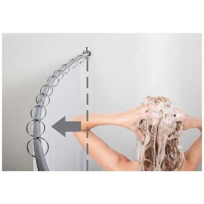 56"-72" Polished Chrome Adjustable Curved Shower Curtain Rod - Retail Packaged