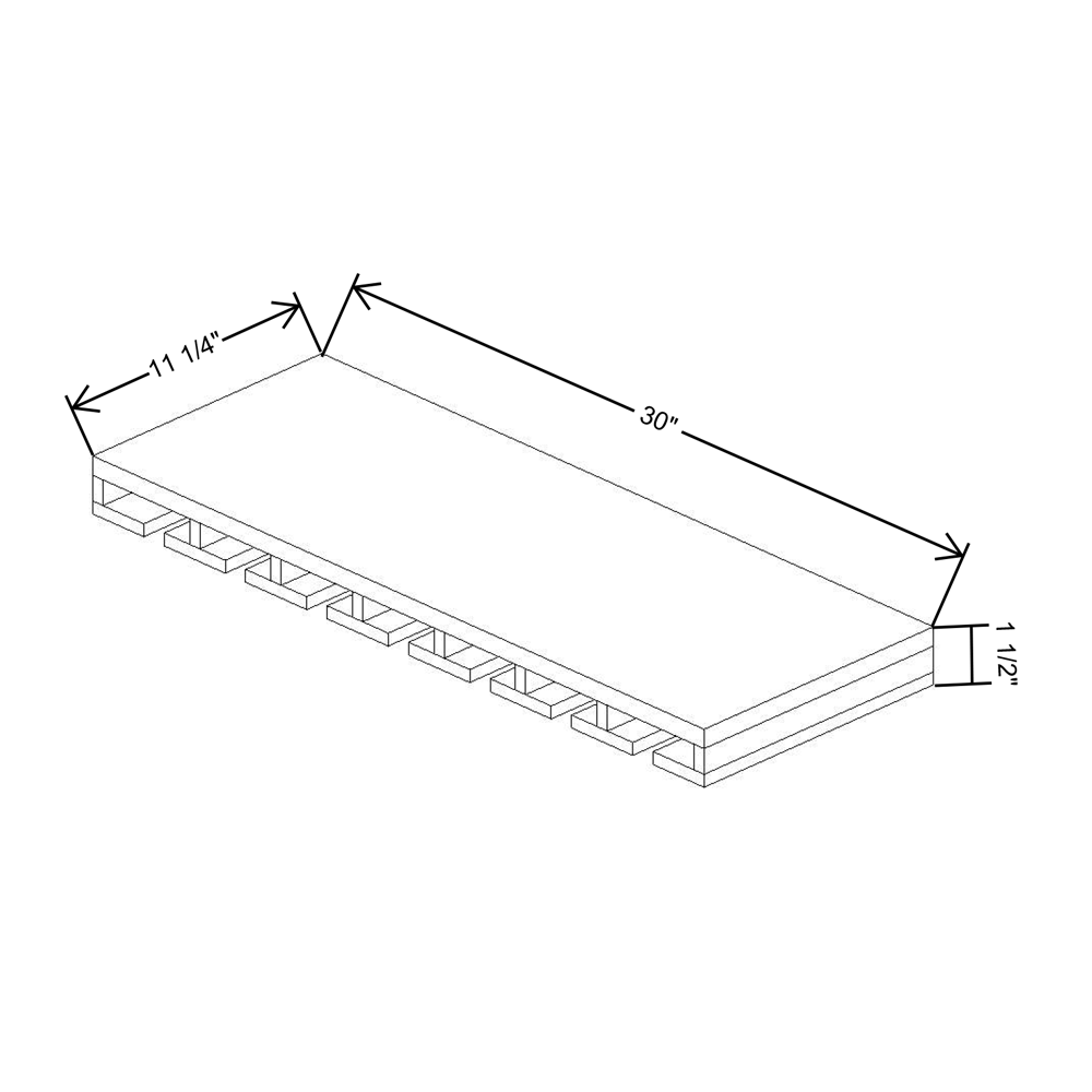 Fabuwood Allure Galaxy Frost Wall Stemware Rack-30”W