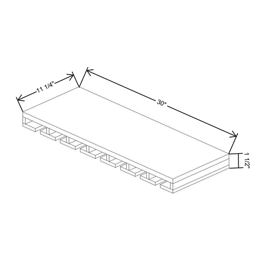 Fabuwood Allure Galaxy Frost Wall Stemware Rack-30”W