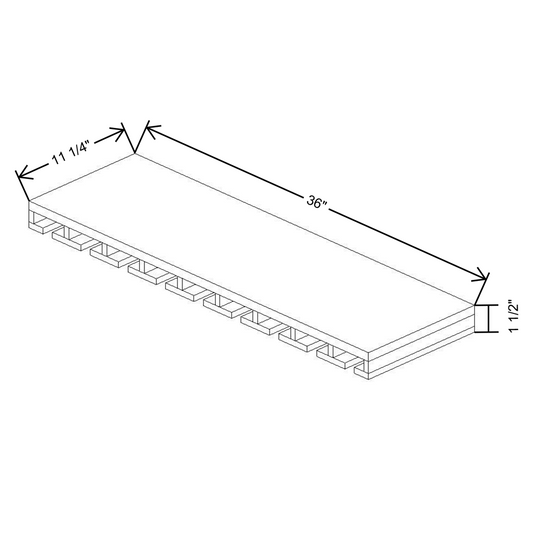 Fabuwood Allure Galaxy Frost Wall Stemware Rack-36”W