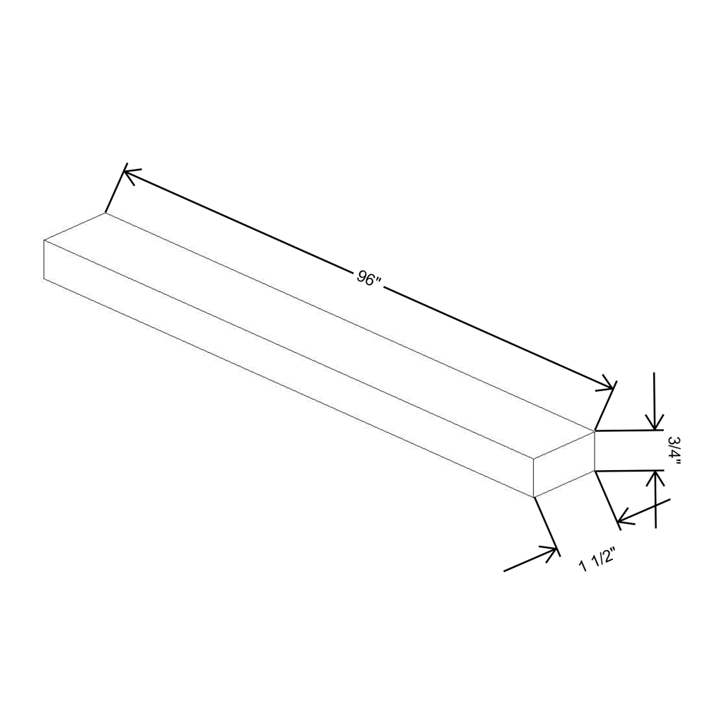 Fabuwood Allure Galaxy Frost Starter Molding 96"W