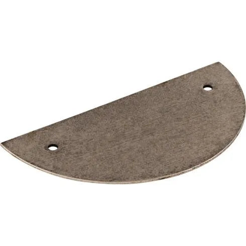 Half Circle Backplate 3 1/2 Inch (c-c) Pewter Antique