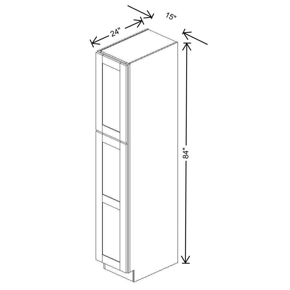 Fabuwood Allure Galaxy Frost Tall Pantry 15"W x 84”H Cabinet