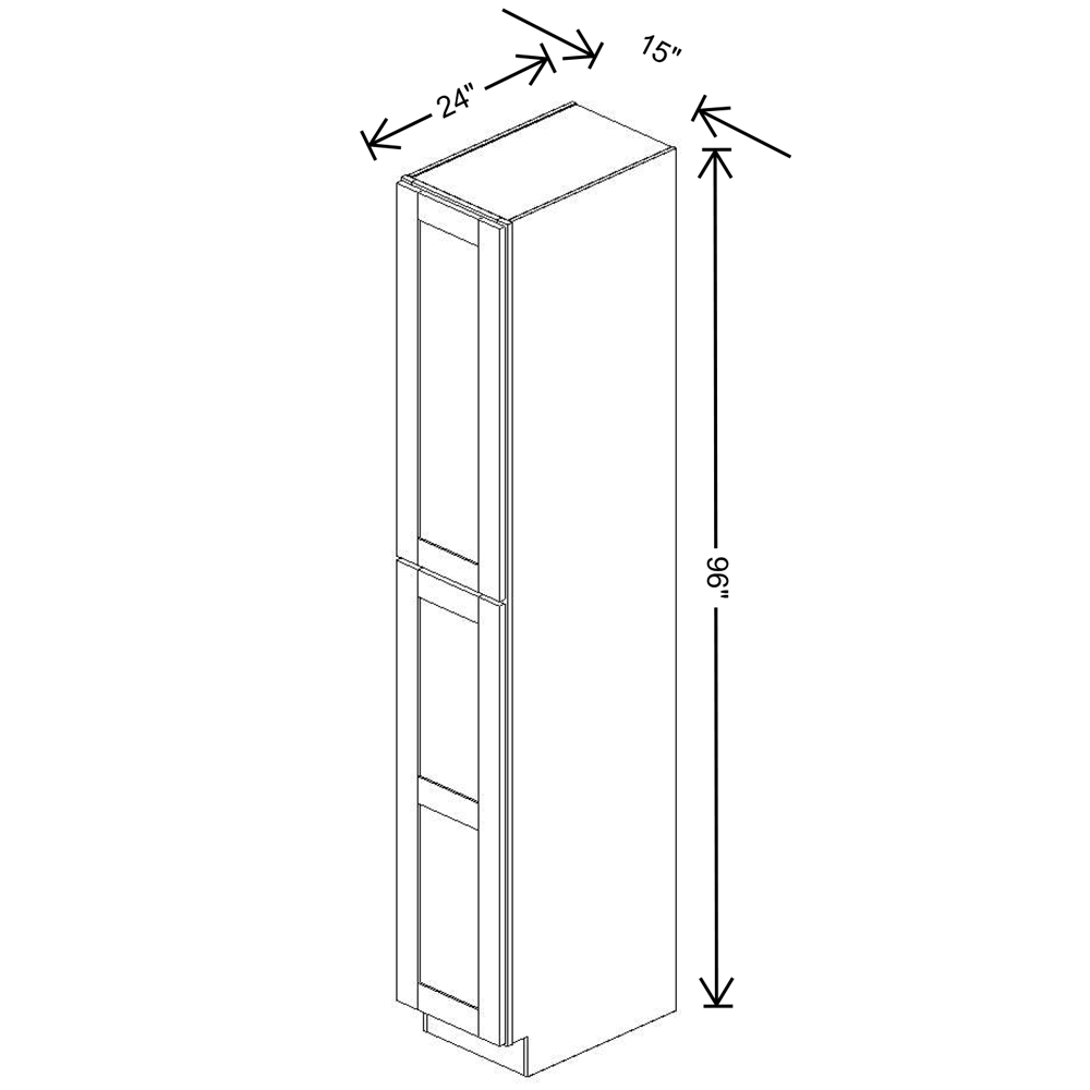 Fabuwood Allure Galaxy Frost Tall Pantry 15"W x 96”H Cabinet