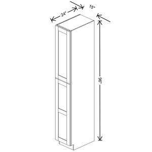 Fabuwood Allure Galaxy Frost Tall Pantry 15"W x 96”H Cabinet