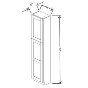 Fabuwood Allure Galaxy Frost Tall Pantry 18"W x 84”H x 12”D Cabinet