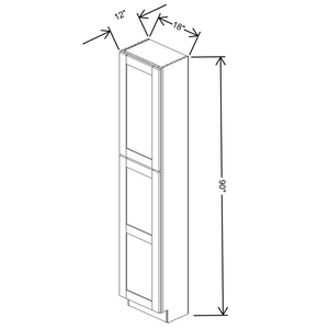 Fabuwood Allure Galaxy Frost Tall Pantry 18"W x 90”H x 12”D Cabinet