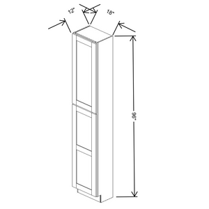 Fabuwood Allure Galaxy Frost Tall Pantry 18"W x 96”H x 12”D Cabinet