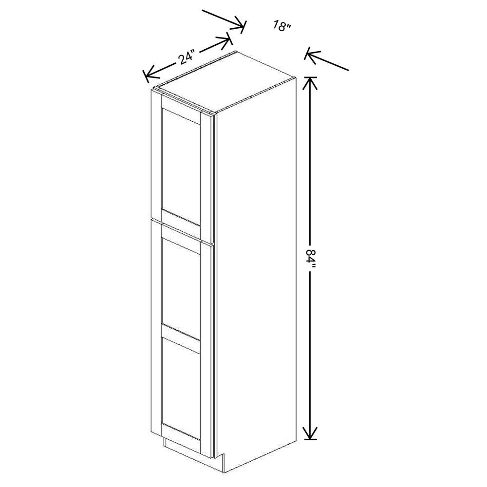 Fabuwood Allure Galaxy Frost Tall Pantry 18"W x 84”H Cabinet