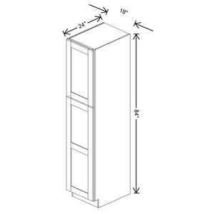 Fabuwood Allure Galaxy Frost Tall Pantry 18"W x 84”H Cabinet