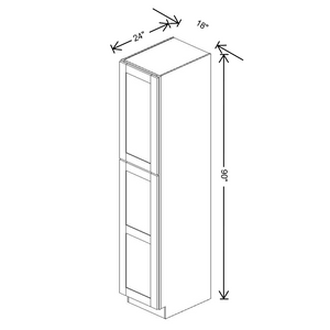 Fabuwood Allure Galaxy Frost Tall Pantry 18"W x 90”H Cabinet