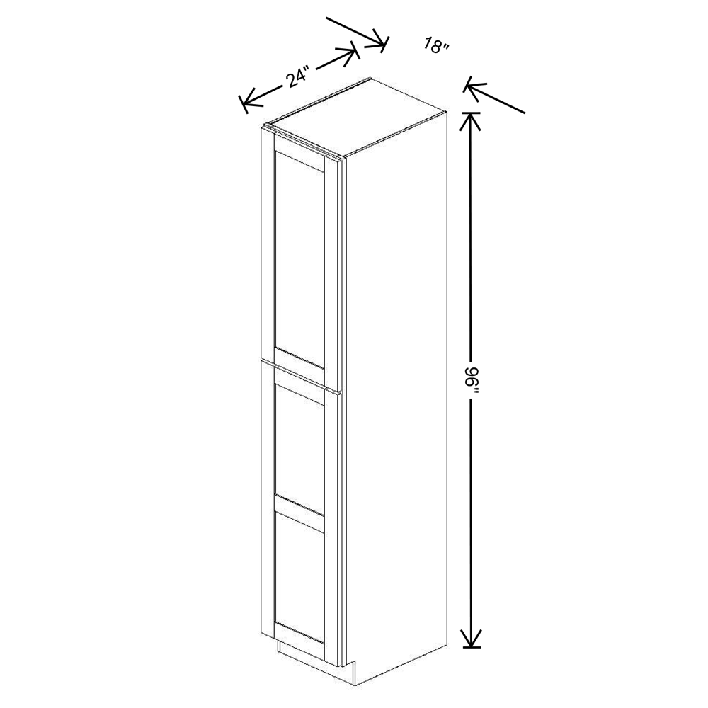 Fabuwood Allure Galaxy Frost Tall Pantry 18"W x 96”H Cabinet