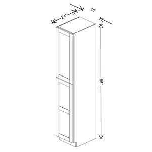 Fabuwood Allure Galaxy Frost Tall Pantry 18"W x 96”H Cabinet