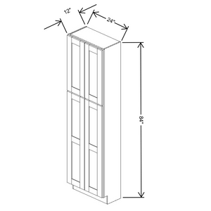 Fabuwood Allure Galaxy Frost Tall Pantry 24"W x 84”H x 12”D Cabinet