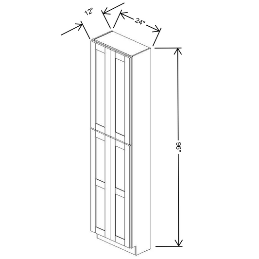 Fabuwood Allure Galaxy Frost Tall Pantry 24"W x 96”H x 12”D Cabinet