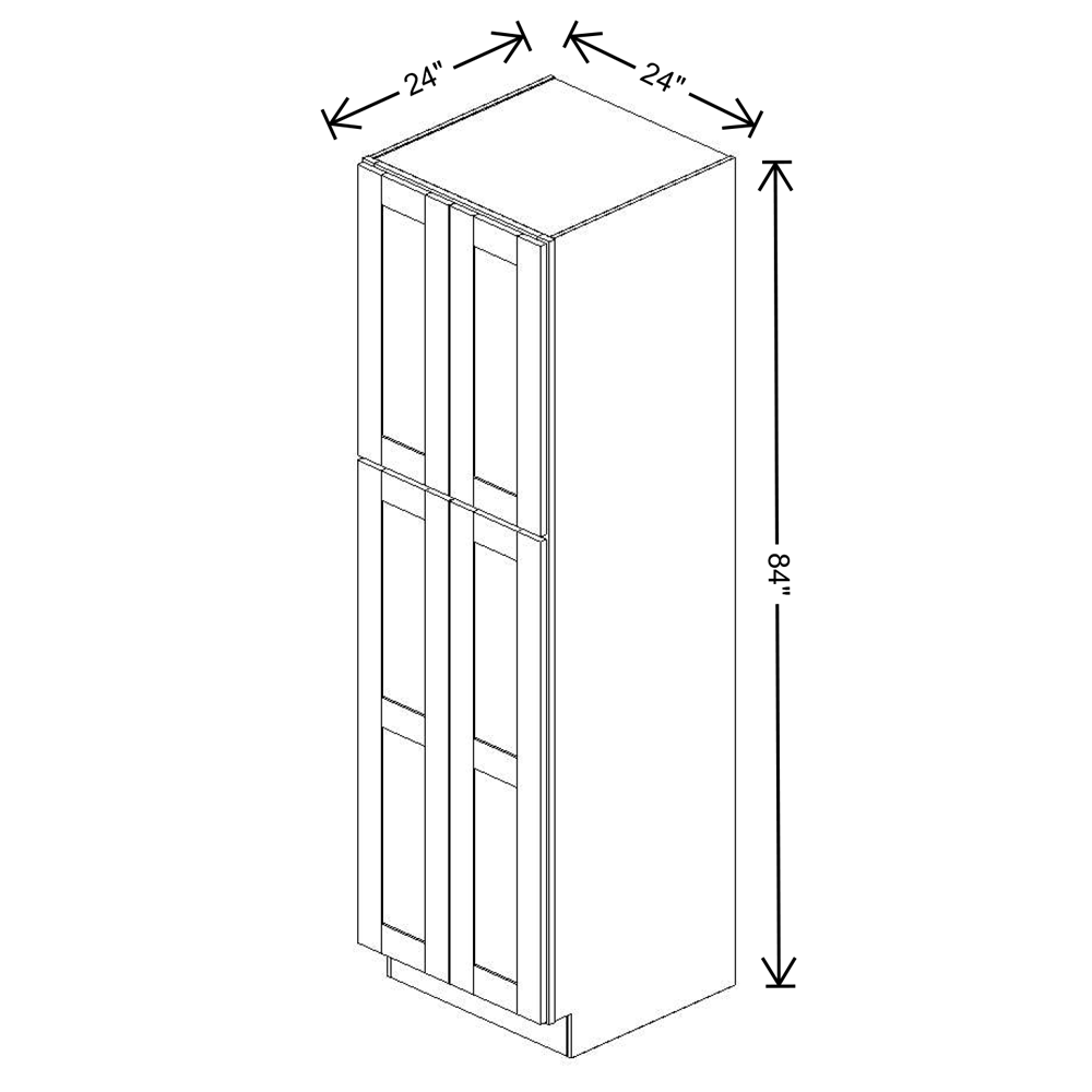 Fabuwood Allure Galaxy Frost Tall Pantry 24"W x 84”H Cabinet