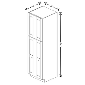 Fabuwood Allure Galaxy Frost Tall Pantry 24"W x 84”H Cabinet