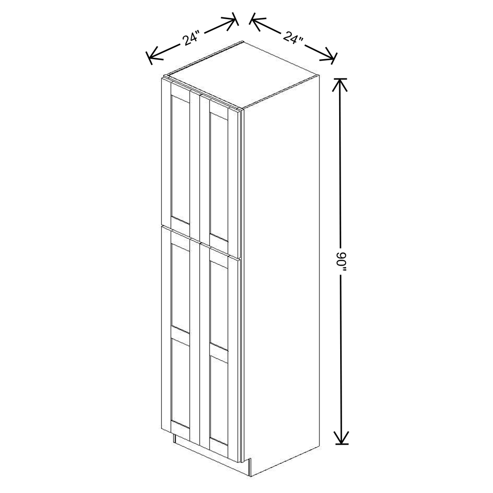 Fabuwood Allure Galaxy Frost Tall Pantry 24"W x 90”H Cabinet