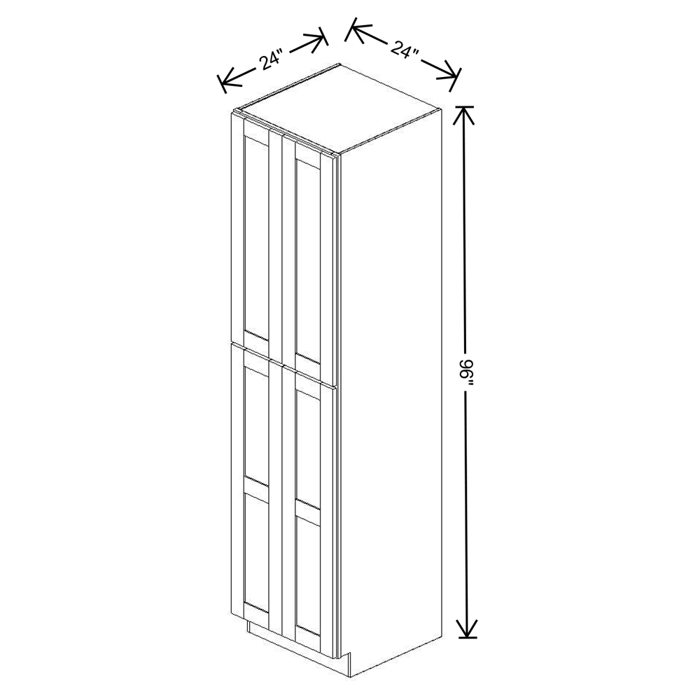 Fabuwood Allure Galaxy Frost Tall Pantry 24"W x 96”H Cabinet