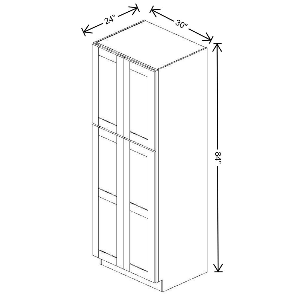 Fabuwood Allure Galaxy Frost Tall Pantry 30"W x 84”H Cabinet