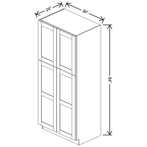 Fabuwood Allure Galaxy Frost Tall Pantry 36"W x 84”H  Cabinet