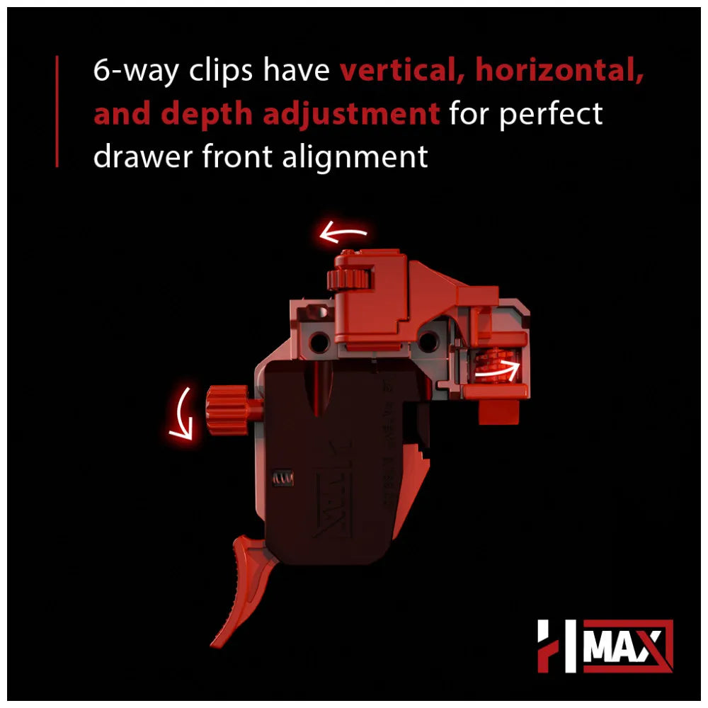 24" HR MAX™ Performance 120 lb Soft-Close EZ Open Full Extension Undermount Slides