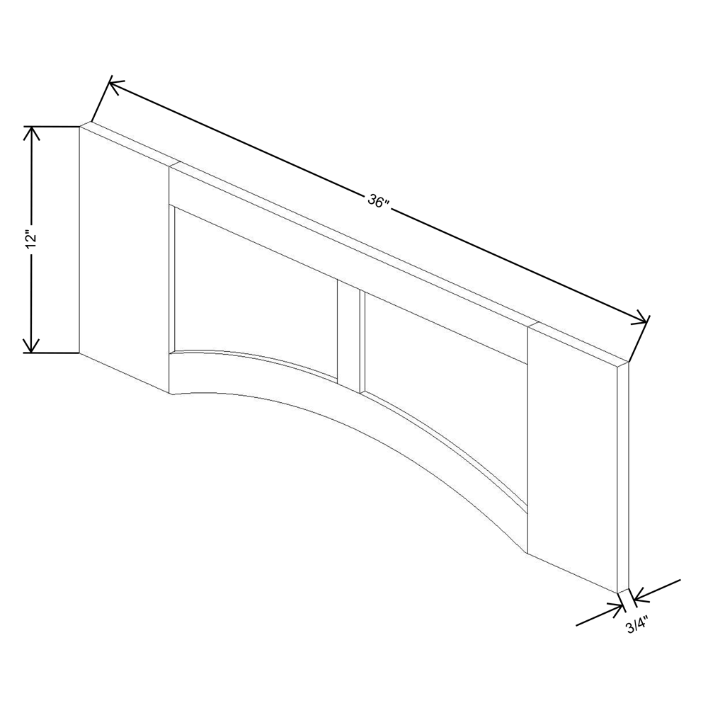 Fabuwood Allure Galaxy Frost  36"W Arched-Raised Panel