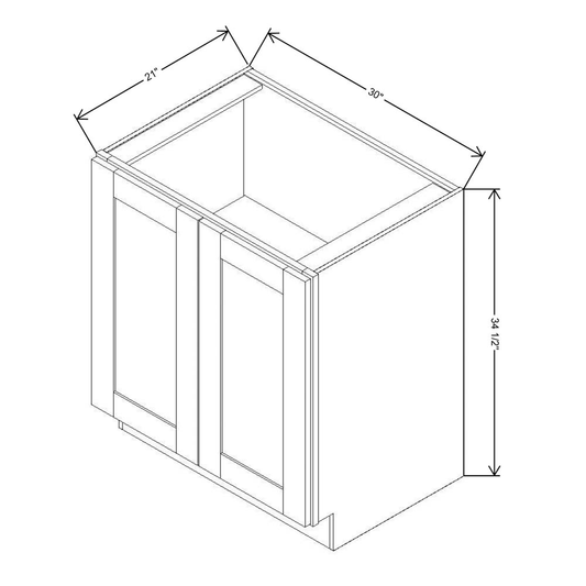 Fabuwood Allure Galaxy Frost Full Height Doors Vanity Base 30"W Cabinet