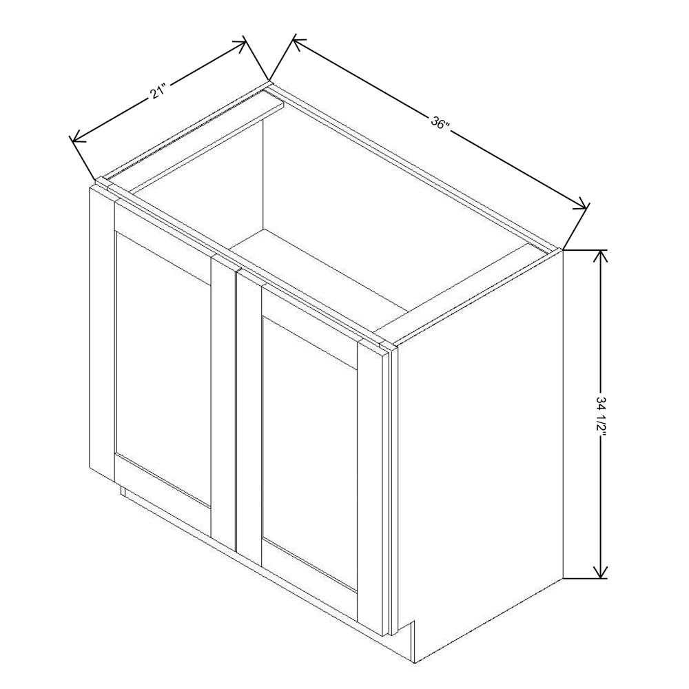 Fabuwood Allure Galaxy Frost Full Height Doors Vanity Base 36"W Cabinet