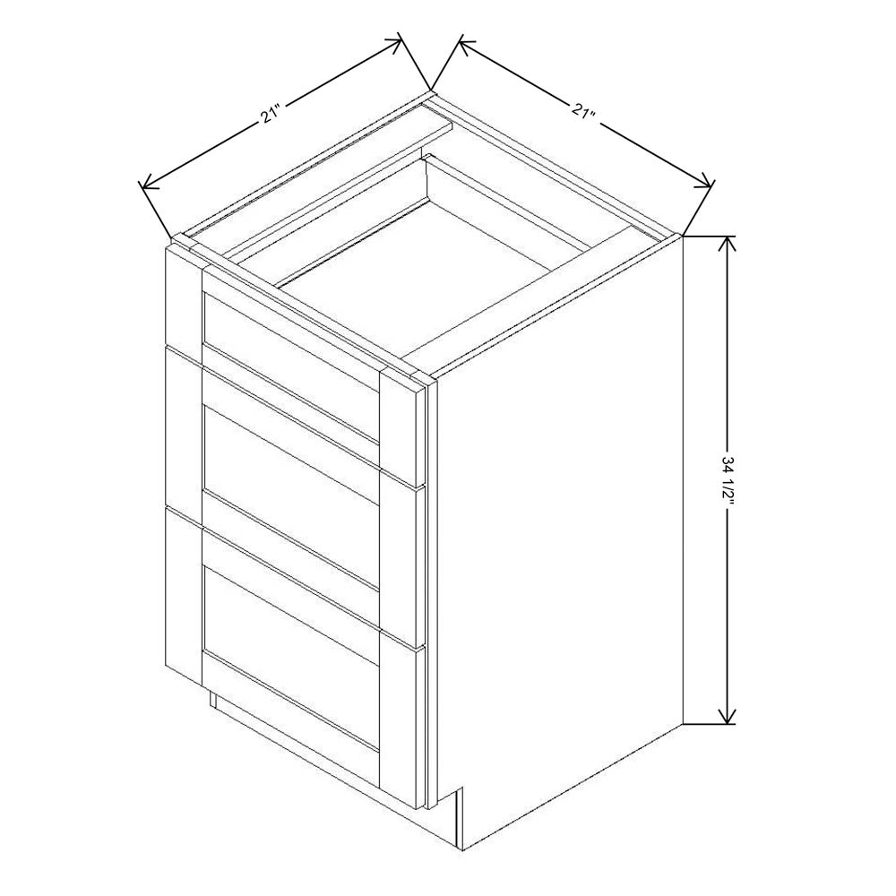 Fabuwood Allure Galaxy Frost Vanity Drawer Base 21"W Cabinet