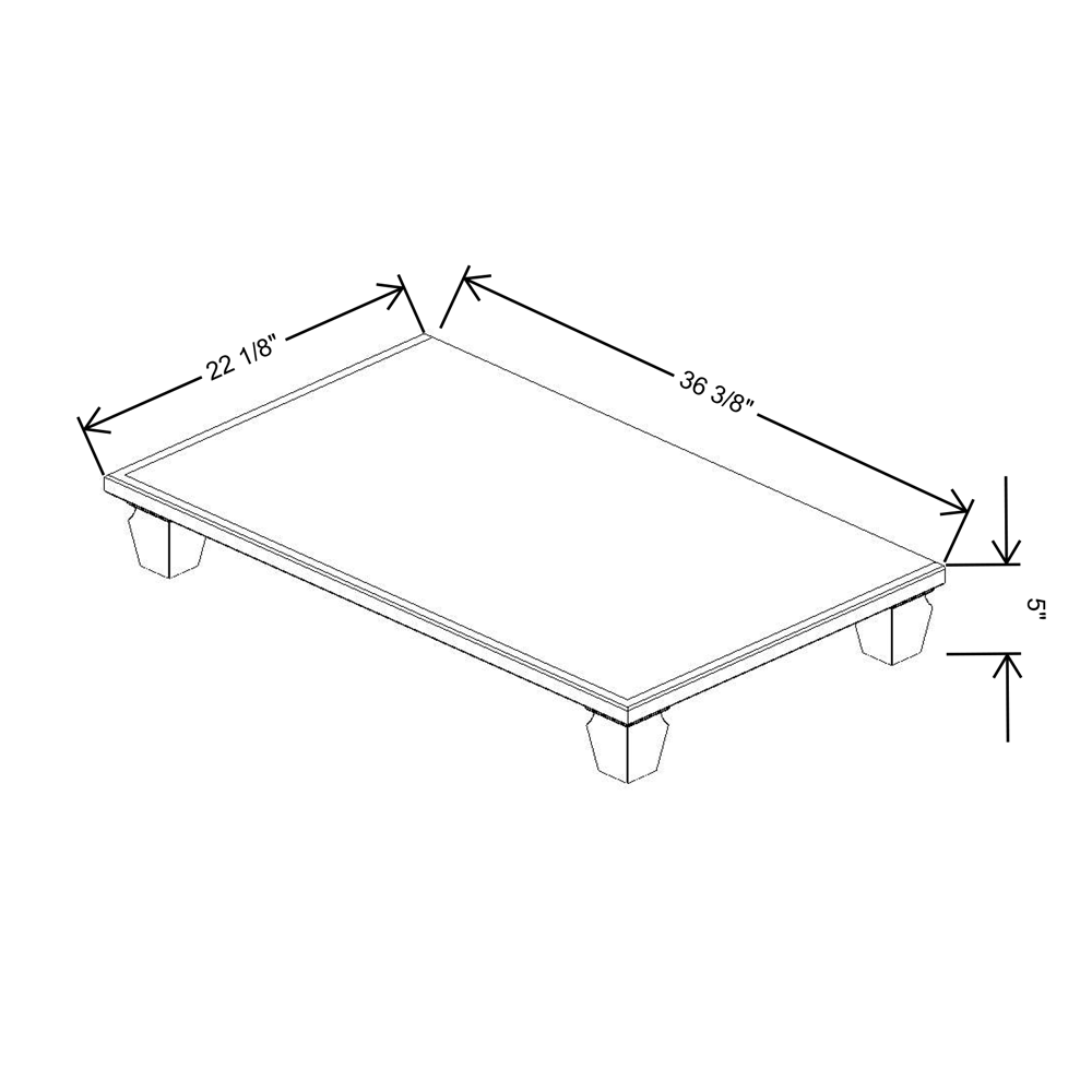 Fabuwood Allure Galaxy Frost Vera Platform with Cove Feet for V36 Vanity Cabinet