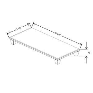 Fabuwood Allure Galaxy Frost Vera Platform with Cove Feet for V48 Vanity Cabinet