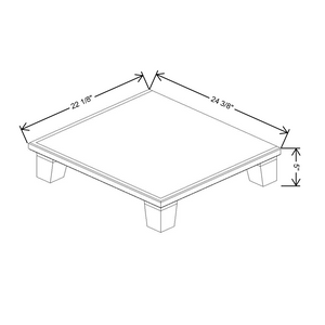 Fabuwood Allure Galaxy Frost Vera Platform with Taper Feet for V24 Vanity Cabinet