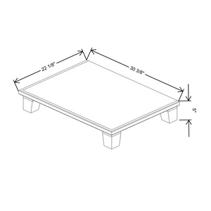 Fabuwood Allure Galaxy Frost Vera Platform with Taper Feet for V30 Vanity Cabinet