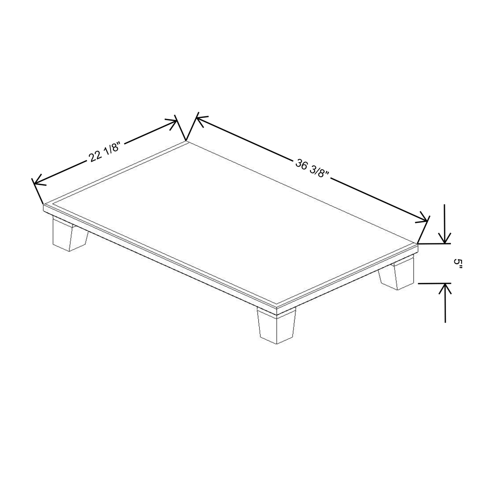 Fabuwood Allure Galaxy Frost Vera Platform with Taper Feet for V36 Vanity Cabinet