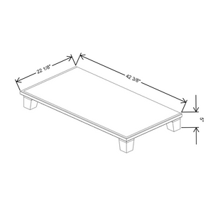 Fabuwood Allure Galaxy Frost Vera Platform with Taper Feet for V42 Vanity Cabinet