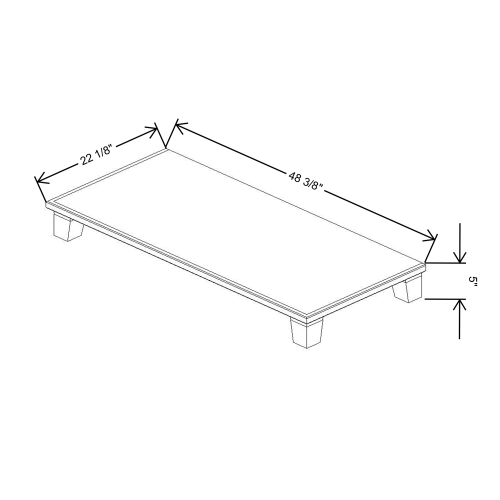 Fabuwood Allure Galaxy Frost Vera Platform with Taper Feet for V48 Vanity Cabinet