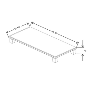 Fabuwood Allure Galaxy Frost Vera Platform with Taper Feet for V48 Vanity Cabinet