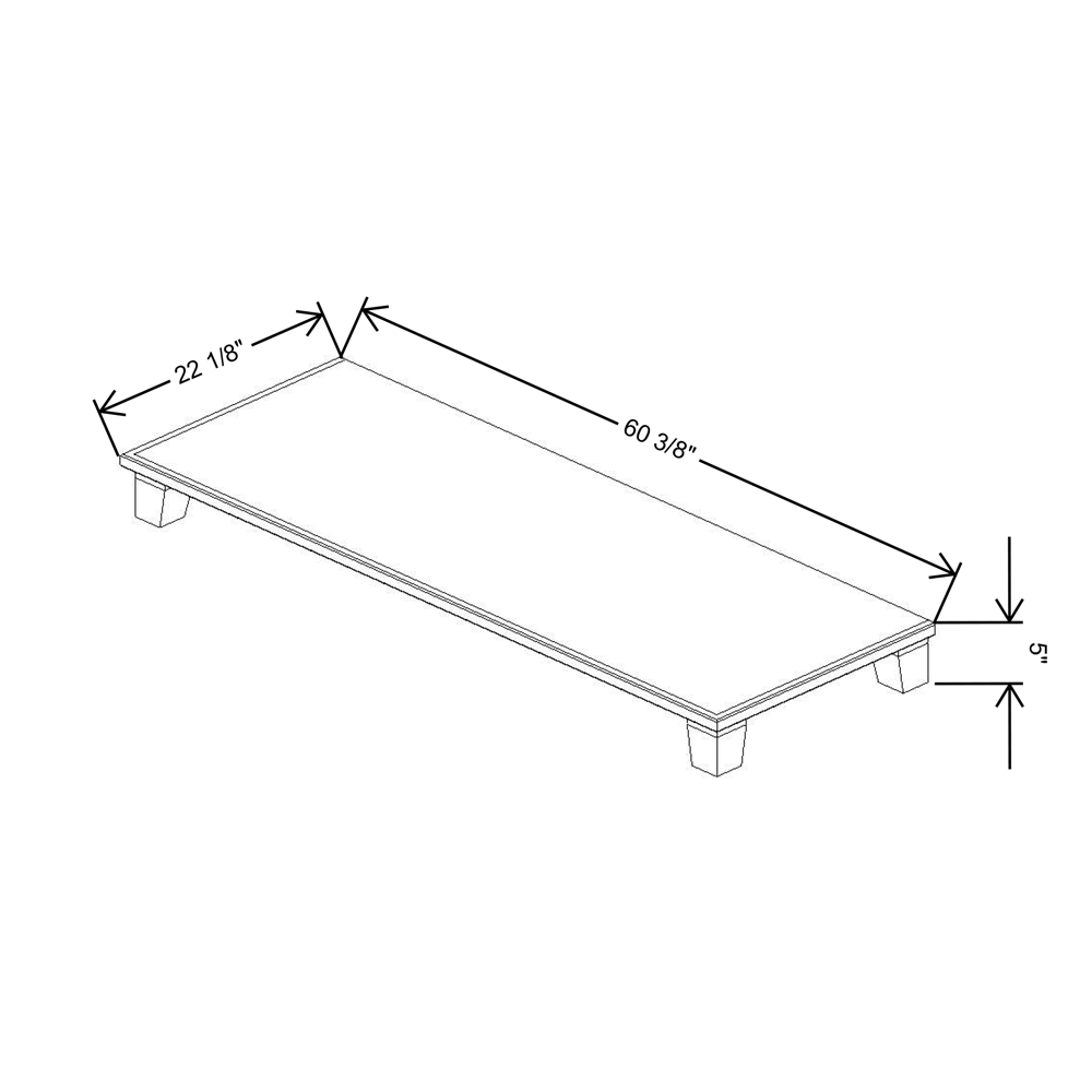 Fabuwood Allure Galaxy Frost Vera Platform with Taper Feet for V60 Vanity Cabinet