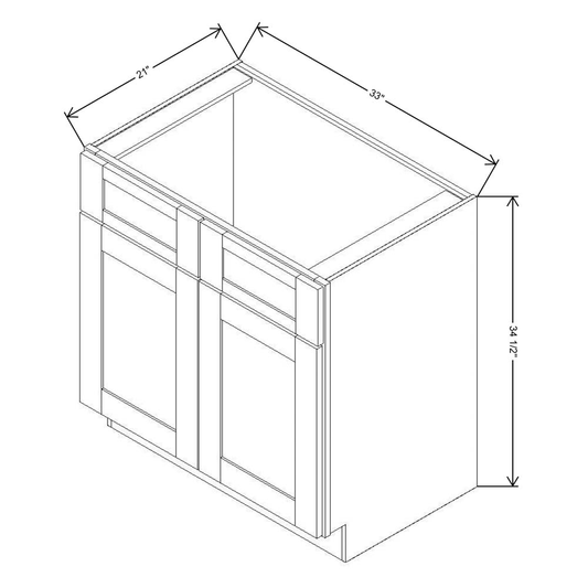 Fabuwood Allure Galaxy Frost Vanity Sink Base 33"W Cabinet